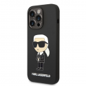 Karl Lagerfeld KLHMP14XSNIKBCK iPhone 14 Pro Max 6,7" kietas dėklas juodas/juodas silikoninis "Ikonik Magsafe"