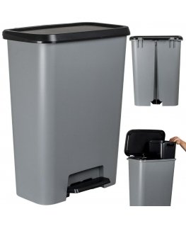 Curver / Keter CURVER KOSZ NA ŚMIECI Z PEDAŁEM 23+23L /CIEMNY PILKA/ Juodas