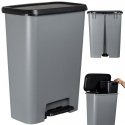Curver / Keter CURVER KOSZ NA ŚMIECI Z PEDAŁEM 23+23L /CIEMNY GRAY/ Black Curver / Keter CURVER KOSZ NA ŚMIECI Z PEDAŁEM 23+23L /CIEMNY GRAY/ Black