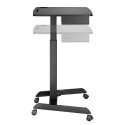 Desk Maclean laptop table, adjustable height, with drawer, black for standing and sitting work, maximum height 113 cm - 8kg max, Desk Maclean laptop table, adjustable height, with drawer, black for standing and sitting work, maximum height 113 cm - 8kg max,