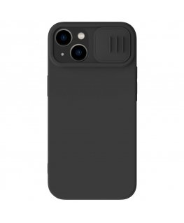 Nillkin CamShield Silky Silikoninis dėklas iPhone 14 Plus cover with camera cover juodas