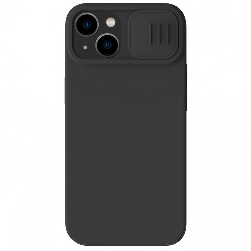 Nillkin CamShield Silky Silicone case for iPhone 14 Plus cover with camera cover black