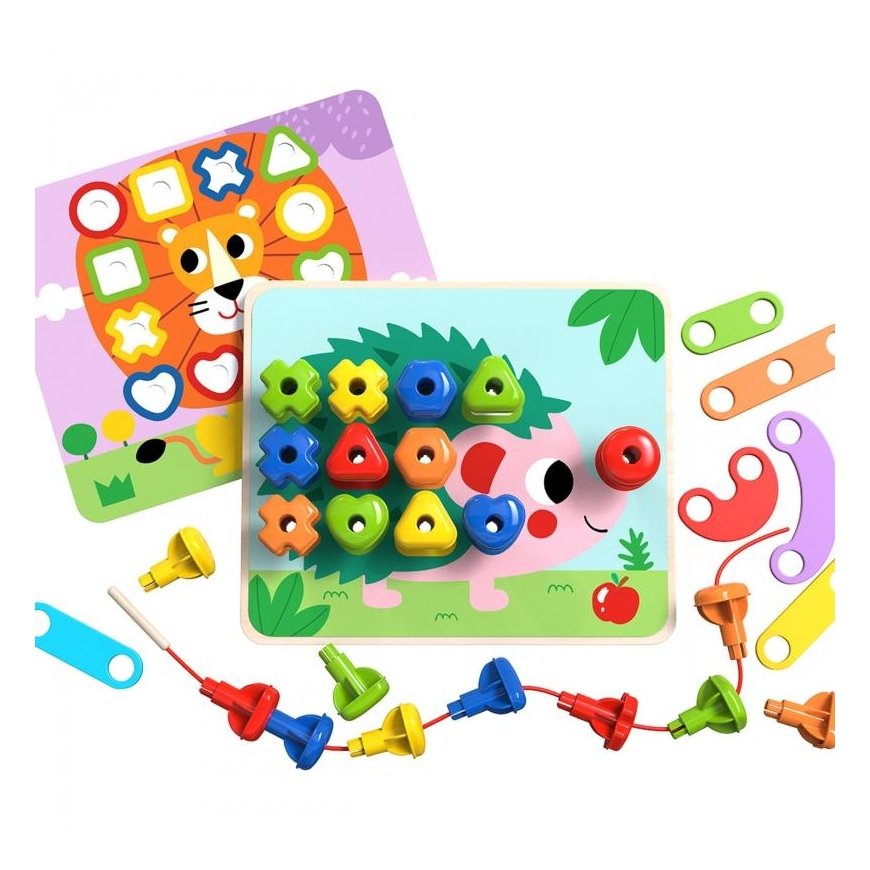 Tooky Toys TOOKY TOY Multifunctional board set of colorful screws that teach shapes