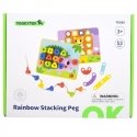 Tooky Toys TOOKY TOY Daugiafunkcinis lentos rinkinys iš spalvingų varžtų, mokančių formų Tooky Toys TOOKY TOY Daugiafunkcinis lentos rinkinys iš spalvingų varžtų, mokančių formų