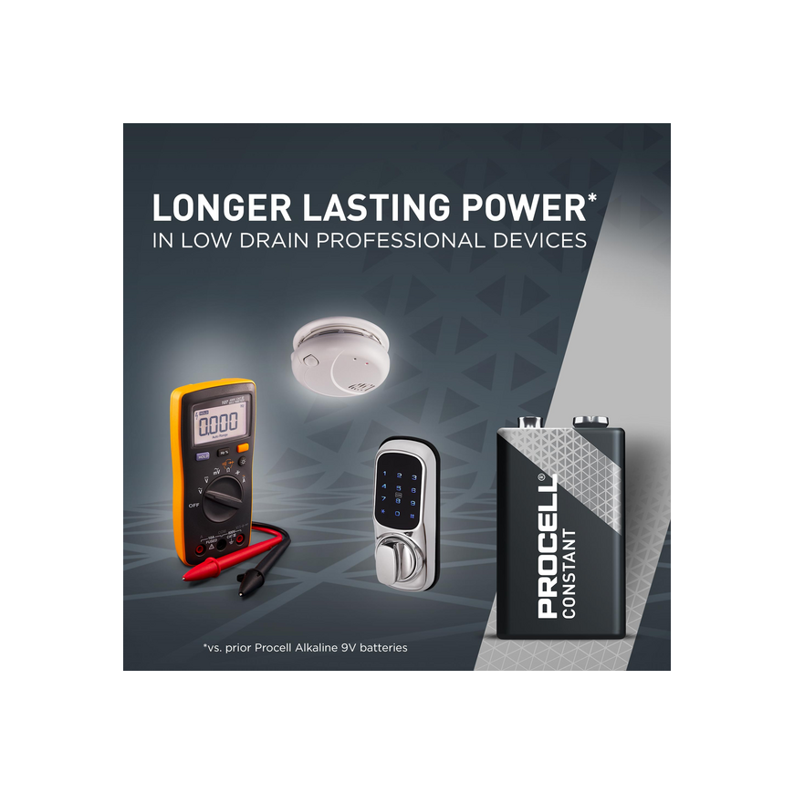 Duracell Procell Constant Power 6LR61 9V baterija, 10 vnt. – 2