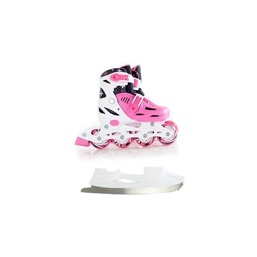 Inline SKATES - ROLLER SKATES - SKATES 4IN1 ENERO 30-33 PINK – 3