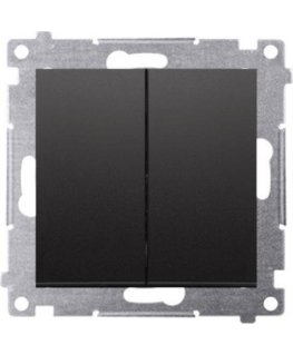 Kontakt-Simon Simon 54 Candle switch (module) 16AX 250V screw terminals black matt DW5A.01/49