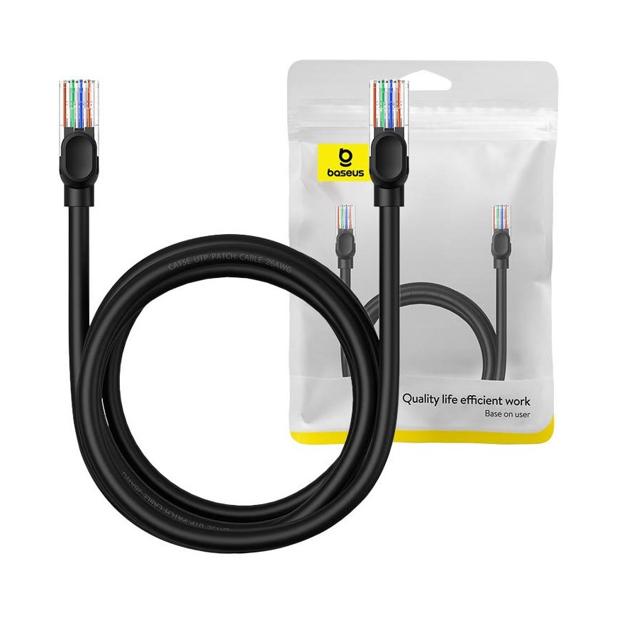 Baseus Ethernet CAT5, 2m network cable (black)