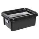 Plast Team container with lid PlastTeam ProBox Recycle QR 21L black Plast Team container with lid PlastTeam ProBox Recycle QR 21L black