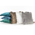 Eurofirany VELVET / 25 Velvet pillowcase, decorated with ruffles, 45 X 45 cm, color: brick Eurofirany VELVET / 25 Velvet pillowcase, decorated with ruffles, 45 X 45 cm, color: brick