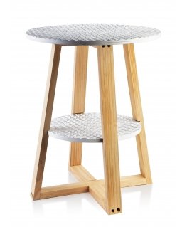 Mondex LAMMY Staliukas 40xh50cm balta ir-auksinė 2 blaty