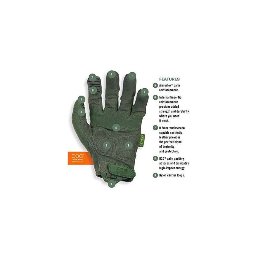 Mechanix Wear Gloves Mechanix M-Pact® Olive Drab M size. Velcro, TrekDry®, Synthetic Leather, Palm, Gear, Armortex®, Finger Prot – 4