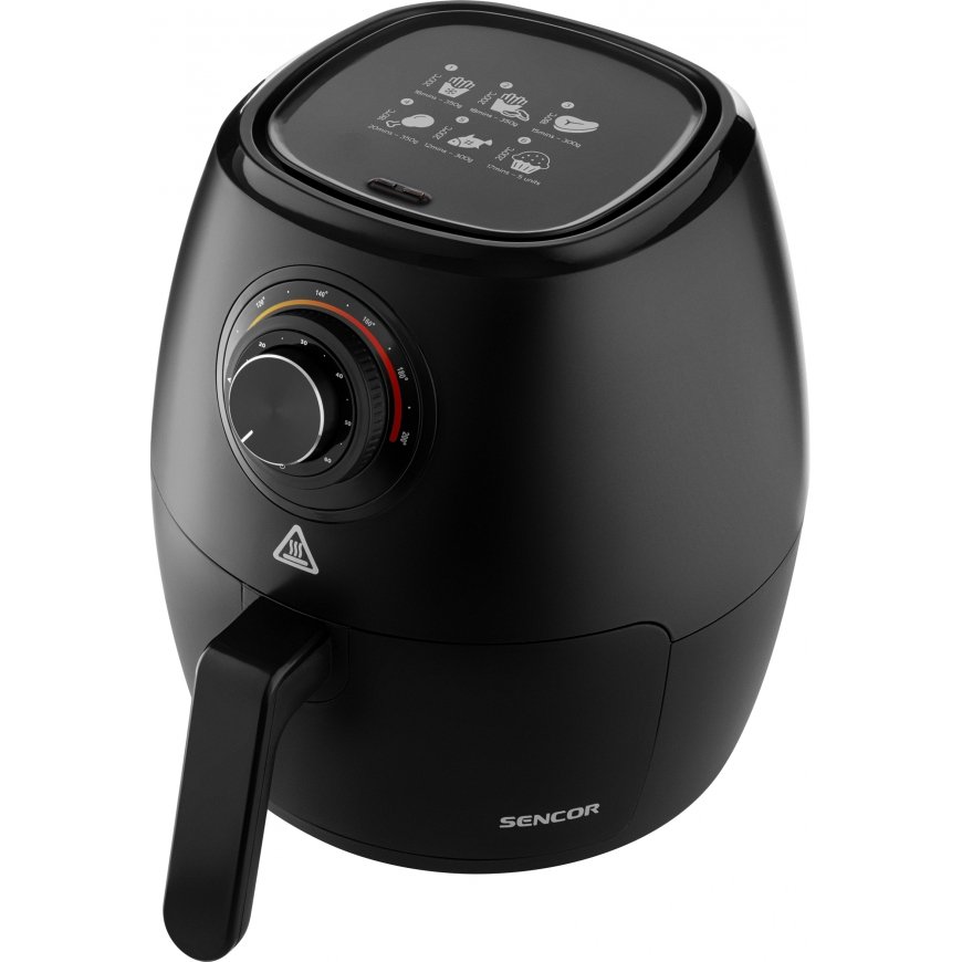 Sencor SFR 3130BK taukvāres katls Viens 3,5 L Atsevišķs 1300 W Karstā gaisa fritētājs Melns – 3