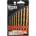 Drill Yato drill bits for metal, cylindrical titanium 2 7 4 5 1 3 6 10 8 9 mm set (YT-44674)