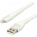 USB cable logo USB-A - Lightning 1 m White