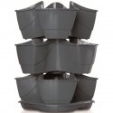 Prosperplast Triple pot for herbs Coubi Herbal anthracite