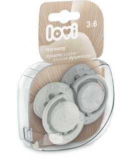 LOVI dynamic silicone pacifier HARMONY BOY, 3-6 months, 2 pcs., 22/906boy