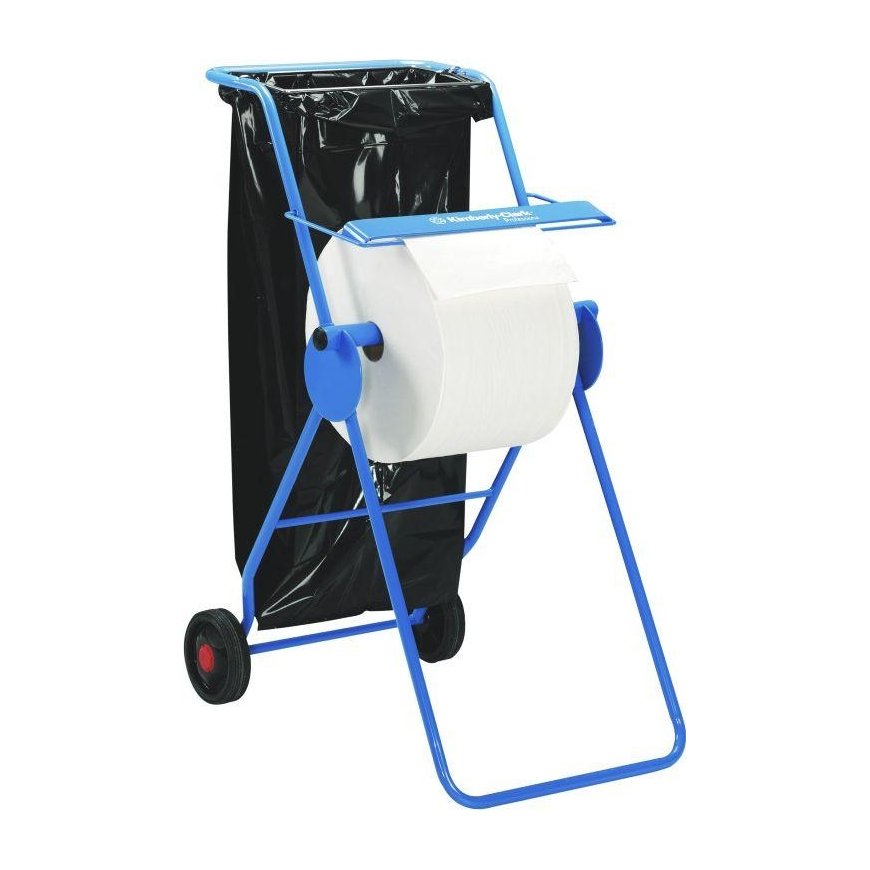 Lorika Kimberly-Clark Kimberly-Clark 6155 - Mobile stand / dispenser on wheels for fabric rolls, steel - blue
