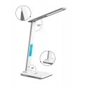 Media-Tech LEDITOU – Energy-saving LED desk lamp with 15W QI wireless charger. Illuminated alarm clock with °C/°F thermometer, 3