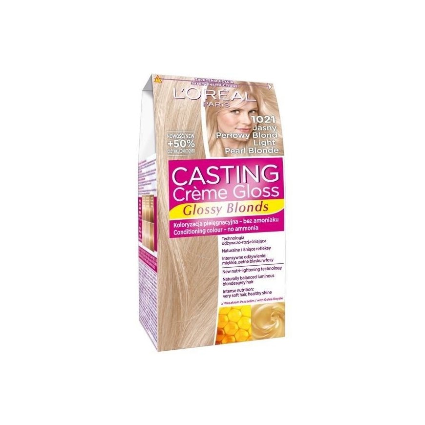 Casting Creme Gloss Kremas dažymas Nr.1021 Light Pearl Skirtas šviesiems plaukams
