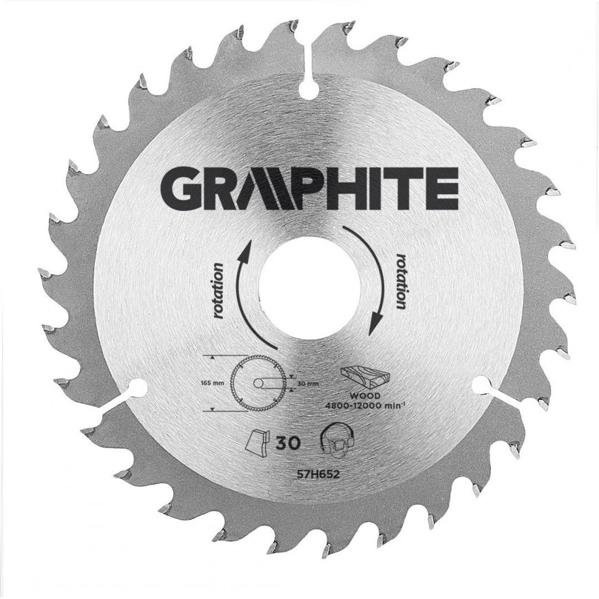 Graphite Graphite circular saw blade 165x30 mm, 30 teeth - 57H652 – 2