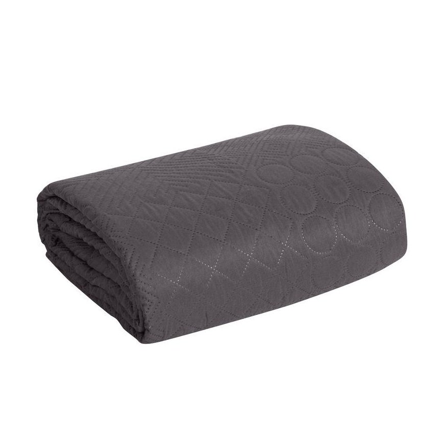 Eurofirany DESIGN 91 BONI / 5 Bedspread with quilt motif printed by hot pressing technique, 220X240 cm, color: graphite Bedsprea – 4
