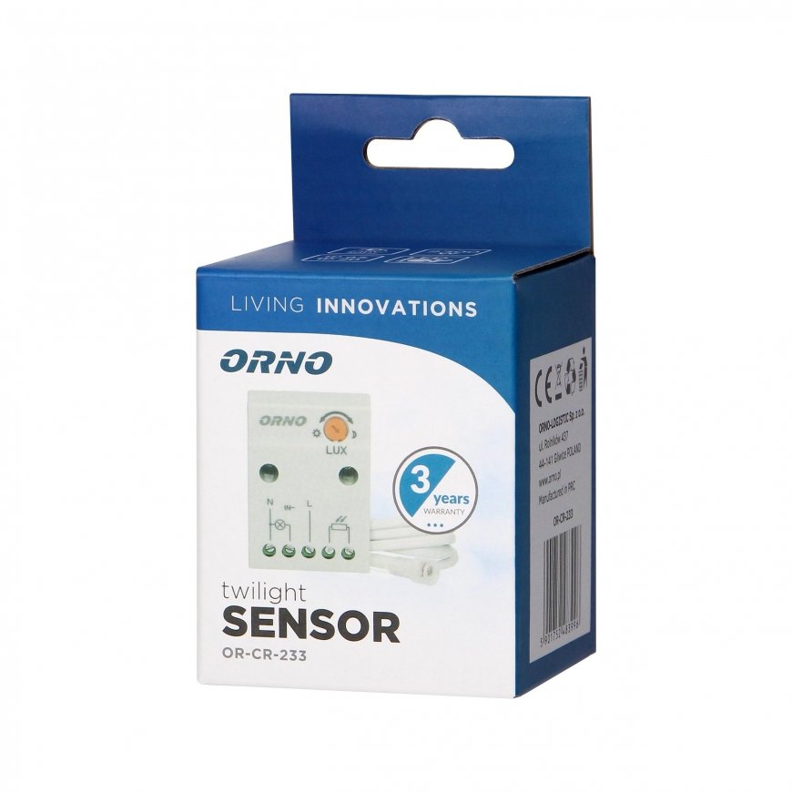 Orno Twilight sensor with hermetic external probe, IP65, 2300W – 3