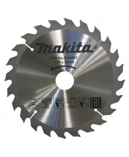 Makita D-64951 T.C.T. pjūklas 190X2.2X30mm 15° T24 Standartiniai medienai