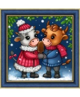 Beldizart (SALE) Bulls and Pops 25x25 cm AZ-1886