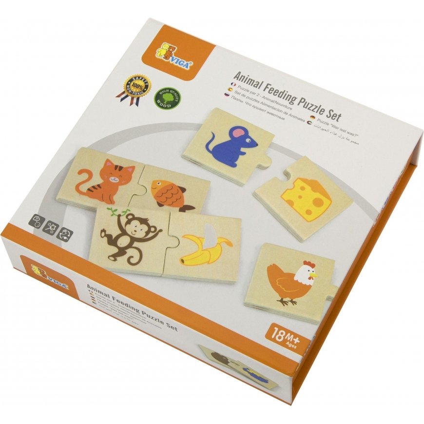 VIGA Wooden puzzle - Animals and