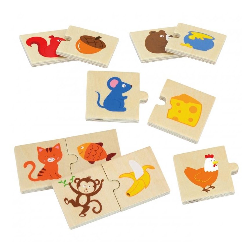 Wooden puzzle - Animals and food, Viga – 4