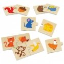 Wooden puzzle - Animals and food, Viga Wooden puzzle - Animals and food, Viga