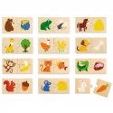 Wooden puzzle - Animals and food, Viga Wooden puzzle - Animals and food, Viga