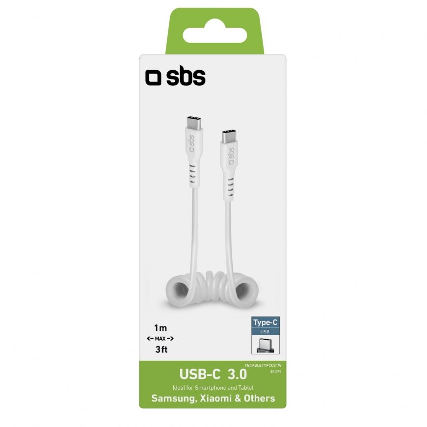 SBS TECABLETYPCCS1W USB cable 1 m USB 3.2 Gen 1 (3.1 Gen 1) USB C White – 2