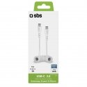 SBS TECABLETYPCCS1W USB kabelis 1 m USB 3.2 Gen 1 (3.1 Gen 1) USB C Balts SBS TECABLETYPCCS1W USB kabelis 1 m USB 3.2 Gen 1 (3.1 Gen 1) USB C Balts