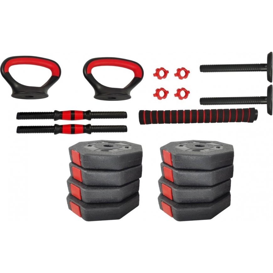 Enero Keičiamo svorio hantelis EB Fit 4in1, 20kg – 4