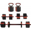 Enero Keičiamo svorio hantelis EB Fit 4in1, 20kg Enero Keičiamo svorio hantelis EB Fit 4in1, 20kg