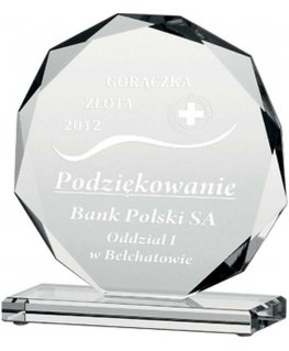 Tryumf Graviruotas stiklo trofėjus