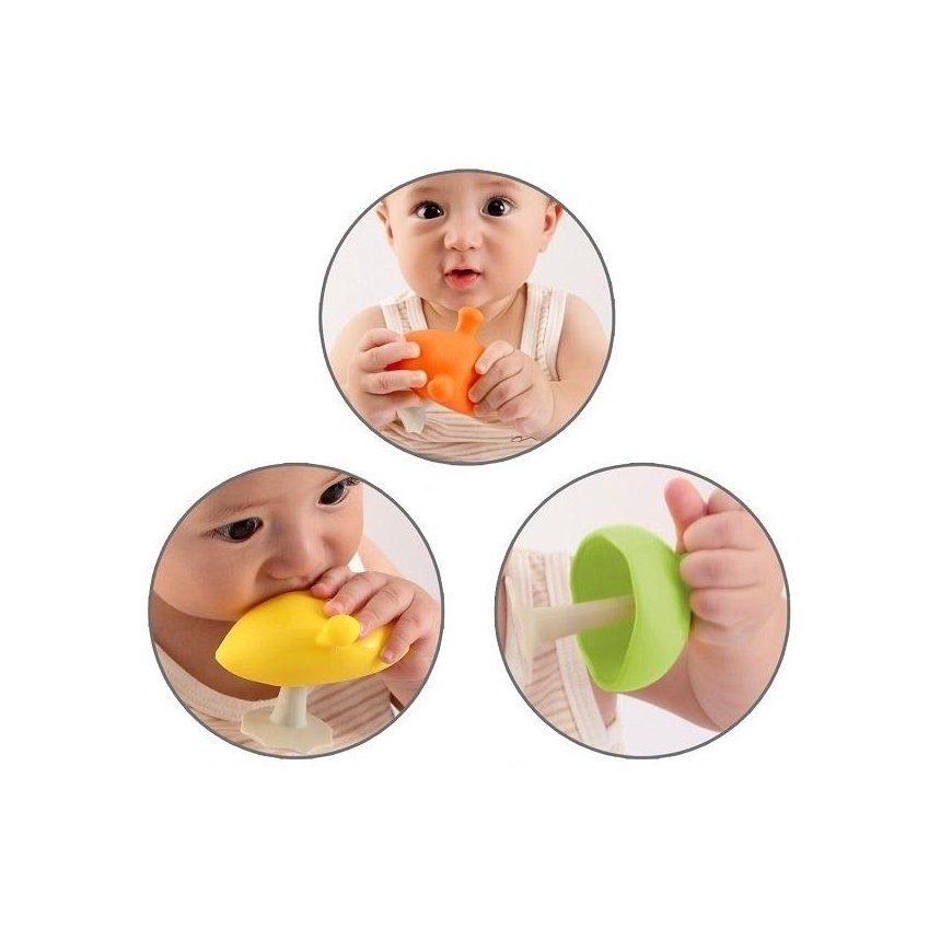 MOMBELLA chewer MUSHROOM, green, 3 months+, P8053 – 3