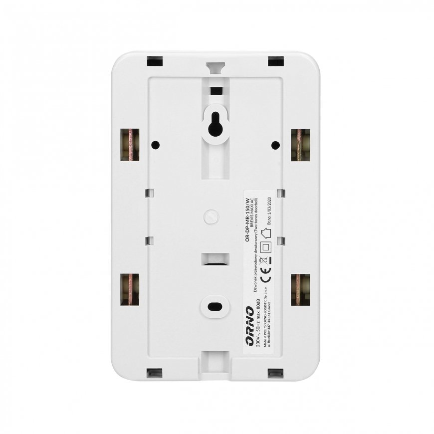 Orno BREVIS MAXI AC two-tone electromechanical bell, 230V, white – 5