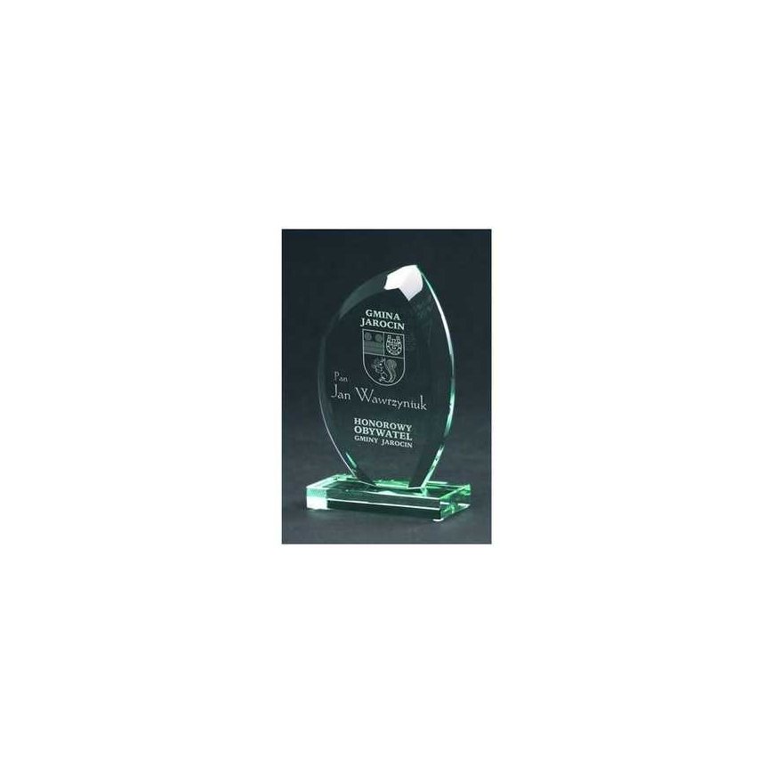 Tryumf Engraved glass trophy with case – 2