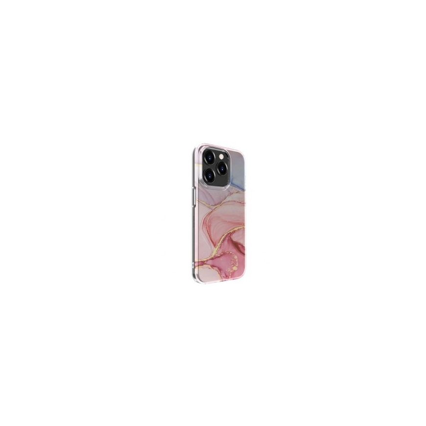 Evelatus Apple iPhone 15 Pro Max PC Customized Print Design Marble Pink