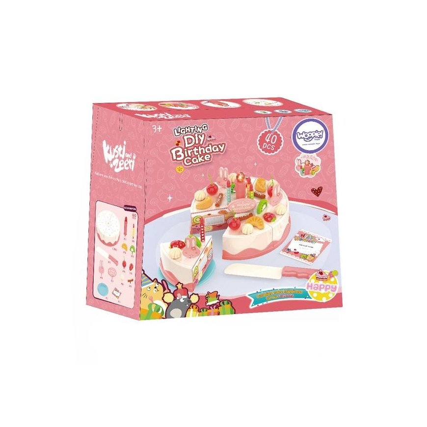 Illuminated sliceable cake with decoration accessories 40 pcs. Whoopie – 3