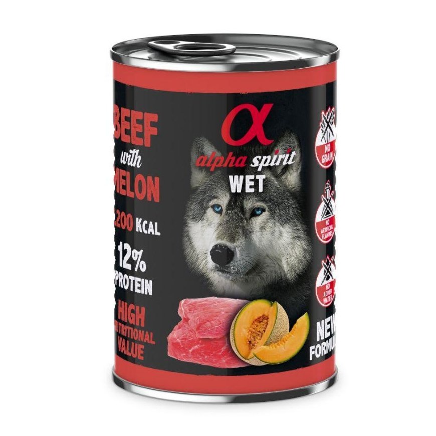 ALPHA SPIRIT WET preserves with beef and melon 400g 6pcs