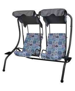 Saska Garden GARDEN AND BALCONY SWING SONIC 2-PERSON MOSAIC