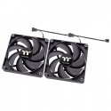 Thermaltake TT CT120 PC Kompiuterio korpusui Ventiliatorius Juoda 2 vnt Thermaltake TT CT120 PC Kompiuterio korpusui Ventiliatorius Juoda 2 vnt