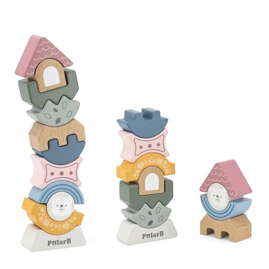 Wooden block puzzle tower for children PolarB Viga – 4