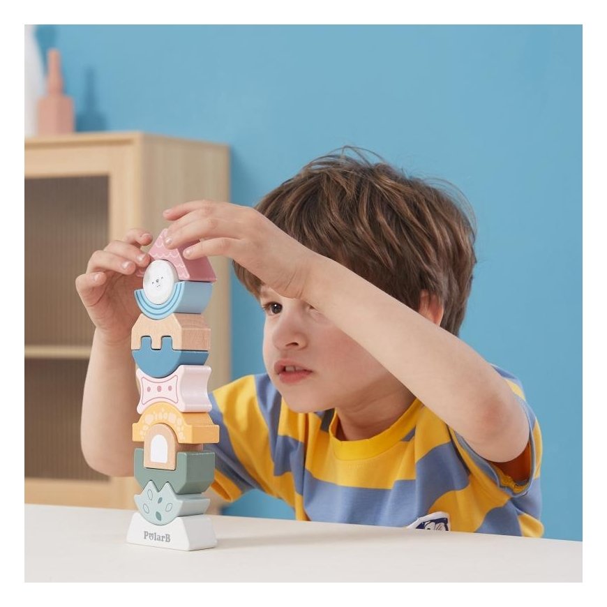 Wooden block puzzle tower for children PolarB Viga – 5