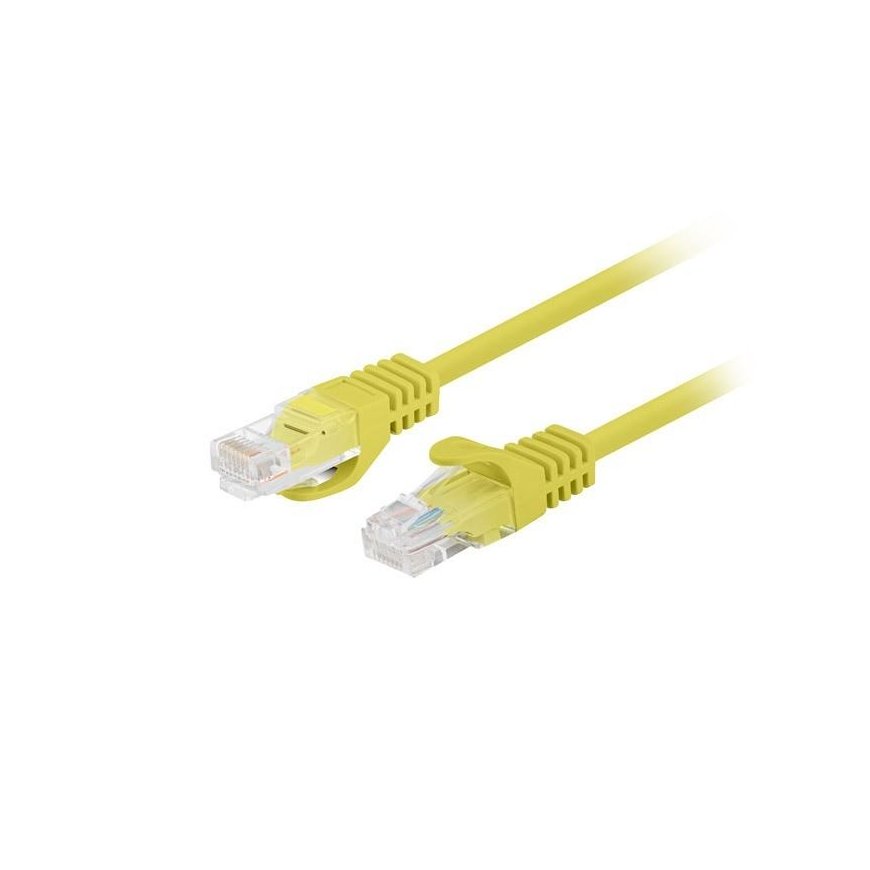 PATCHCORD CAT.6 UTP 2M Yellow FLUKE PASSED LANBERG 10-PACK