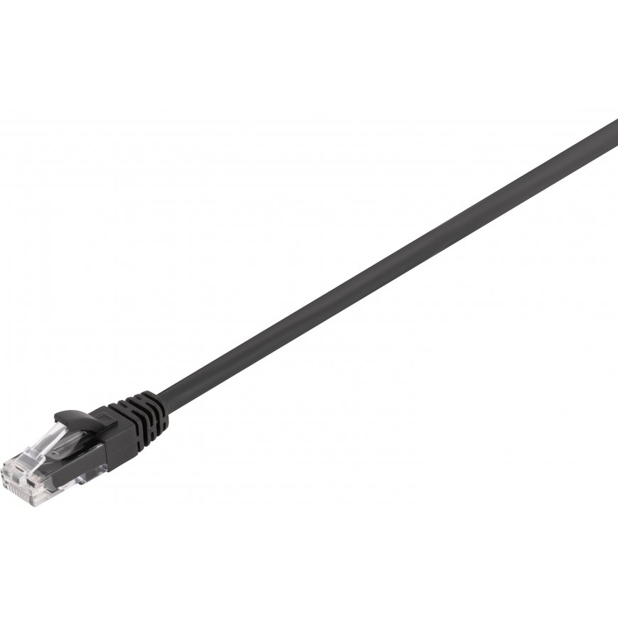 Fuj:tech CAT6A U/UTP -verkkokaapeli, 1 m, musta